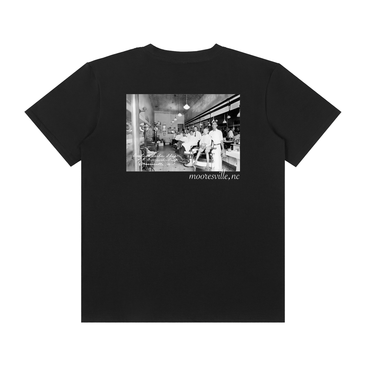"DELUXE BARBER SHOP" | Mooresville Heritage T-Shirt, Black