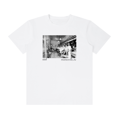 "DELUXE BARBER SHOP" | Mooresville Heritage T-Shirt, White
